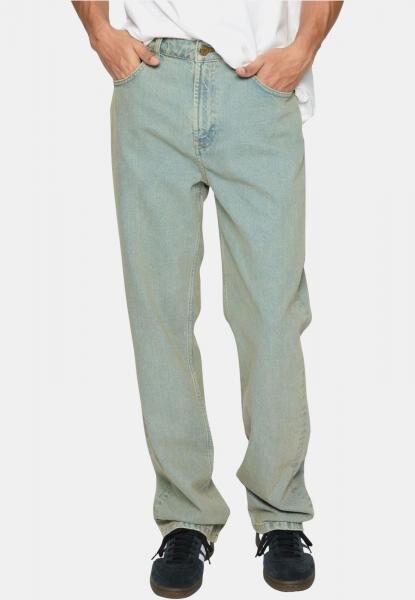 bequeme DEF Herren Jeans Straight Fit Taschen gesteppt mit Baumwolle Blau