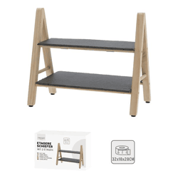 Slate etagere with 2 tiers, small, approx. 32x18x28cm