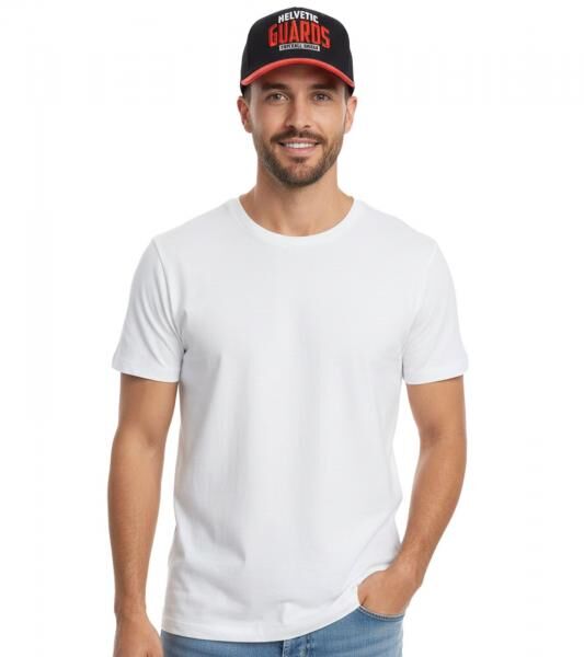 European League Of Football Helvetic Guards Trucker Caps tiefschwarz/tomatenfarben