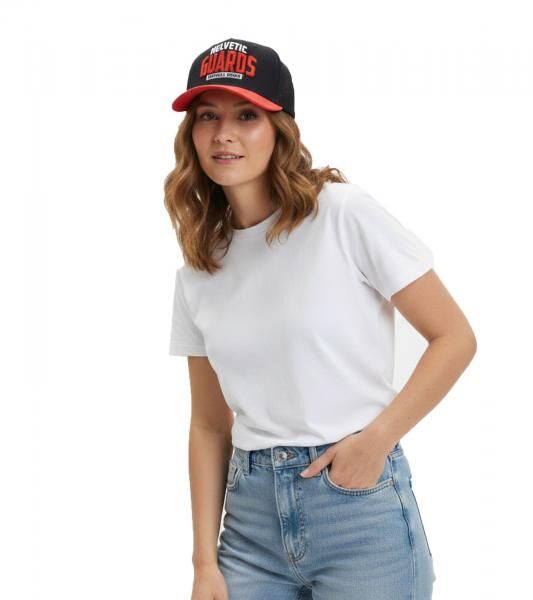 European League Of Football Helvetic Guards Trucker Caps tiefschwarz/tomatenfarben