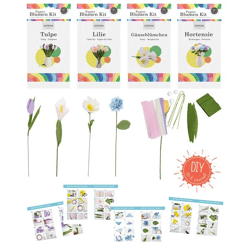 Papier Blumen Kit, DIY, Krepppapier, 4/s