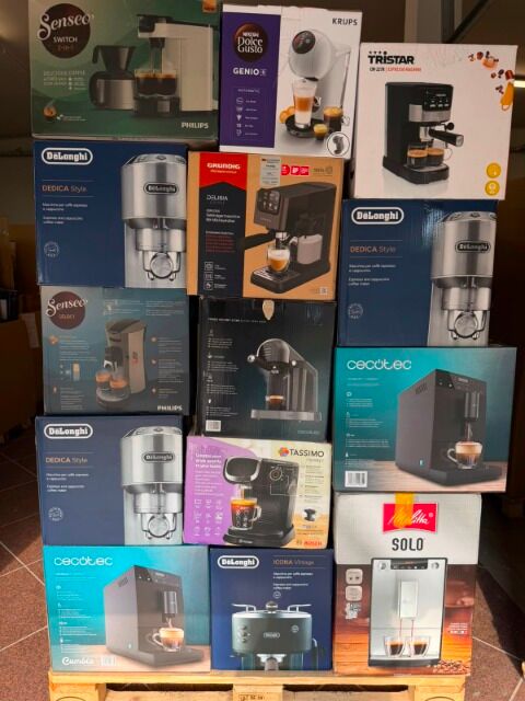 Wholesale offer (RETAIL PRICE -75%). Lot of coffee machines - 9,888.08 euros (net). 210 pieces.