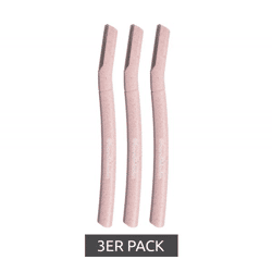 3er Pack bondiblades Damen Derma Razor Dermaplaning-Rasierer zur entfernung von Flaumhaaren Gesichtsrasierer Rosa