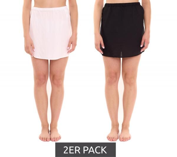 2er Pack BOYSEN&acute;S Damen Mini-Rock modischer  Sommer-Rock 10317509 Schwarz/Wei&szlig;