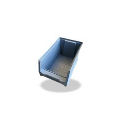 46x Sichtlagerboxen Kunststoff grau (235x145x125mm) stapelbar | Regalkasten Lagerbox | Top-Preis ab 0,84 € netto