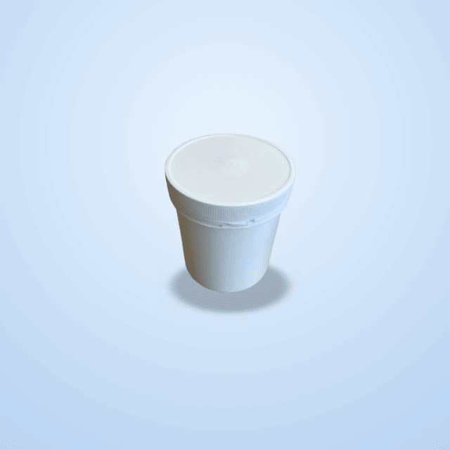 500 ml white plastic containers at the best price | 90x110 mm | Screw-on lids with tamper-evident seals | Leak-proof | For powders and creams
