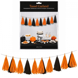 Amscan Halloween-Girlande orange/schwarz 3 m