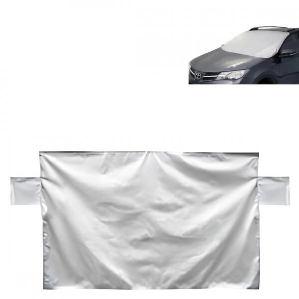 Antifrostschirm/Sonnenschirm mit Magneten grau 200 x 100 cm