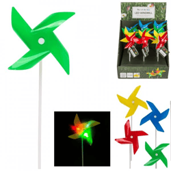 Out of the blue LED windmill 35 cm 4 assorted