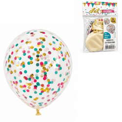 Ballon „Confetti Crystal“, 27,5 cm, 6 Stück