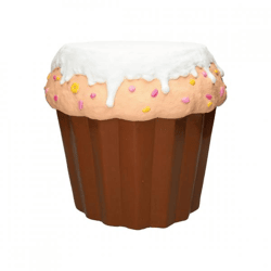 Beistelltisch „Cupcake“, weiß/pfirsichfarben, 37 cm