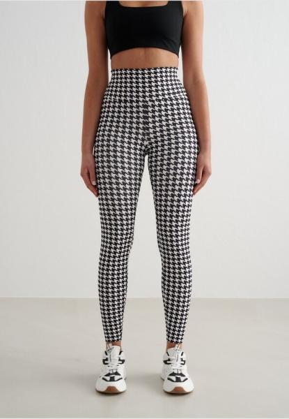 bequeme aim'n Damen Hose Stretch Schwarz/Wei&szlig;