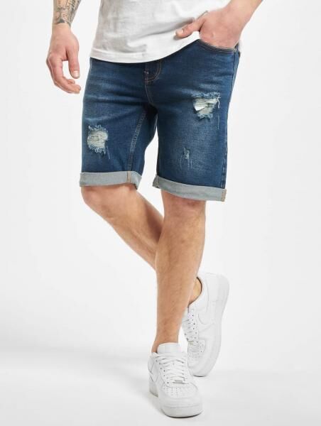bequeme Denim Project Herren Shorts Stretch mit Baumwolle Blau