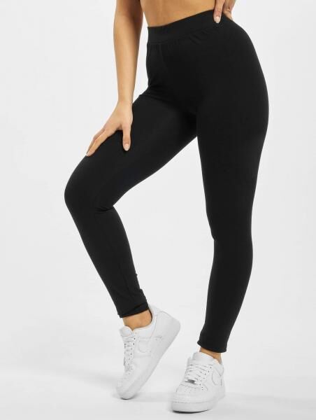bequeme Urban Classics Damen Hose Stretch 180 g/m&sup2; mit Baumwolle Schwarz