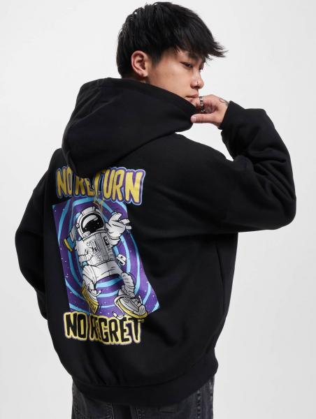 bequemer Dangerous DNGRS Herren Hoodie gro&szlig;e Kapuze Kapuze 460 g/m&sup2; mit Baumwolle Schwarz