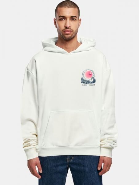 bequemer Merchcode Herren Hoodie Kapuze Oversize 460 g/m&sup2; mit Baumwolle Wei&szlig;