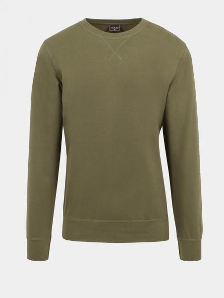 bequemes Mister Tee Herren Sweatshirt Rippb&uuml;ndchen 240 g/m&sup2; mit Baumwolle Khaki