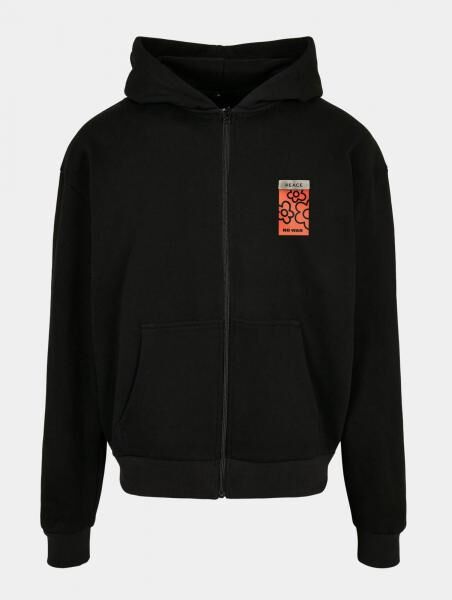 bequemes Mister Tee Unisex Sweatshirt Rei&szlig;verschluss Kapuze 300 g/m&sup2; mit Baumwolle Schwarz