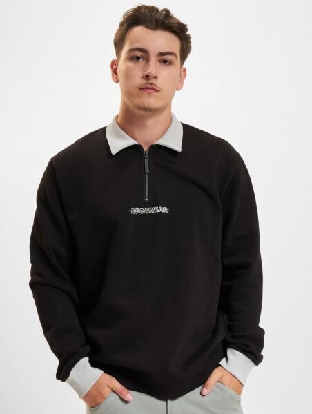 bequemes Rocawear Herren Sweatshirt Rei&szlig;verschluss Schwarz