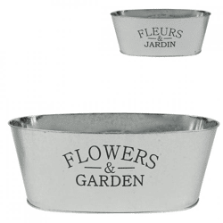 Blumentopf Aluminium 27 cm 2 Stück sortiert