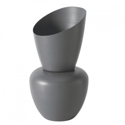 Boltze home Vase Rundi grau 18 cm