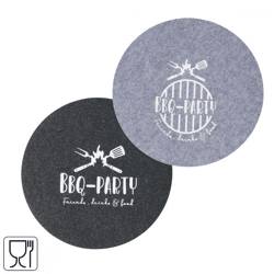 Boltze BBQ Felt Placemat, Gray, 38 cm, 2 Assorted