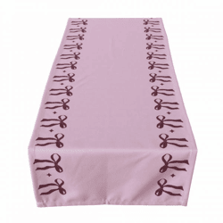 Boltze Bow Table Runner, Pink, 140 cm