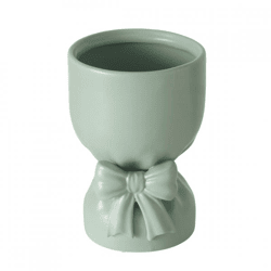 Boltze Vase „Bowy“ aus Porzellan, grün, 15 cm