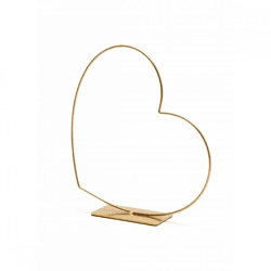 Decoration Heart Frame lying gold 30 cm