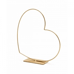 Decoration Heart Frame lying gold 39 cm