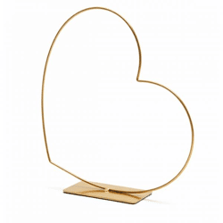 Decoration Heart Frame lying gold 58 cm