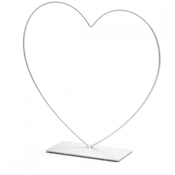 Decoration Heart Frame white 58 cm