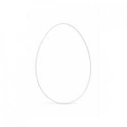 Decoration ring Egg metal white 17 x 25 cm