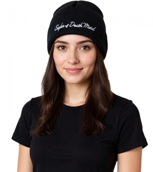 Eagles of Death Metal Unisex Beanie Baumwoll-M&uuml;tze im klassischen Schnitt Schwarz/Wei&szlig;
