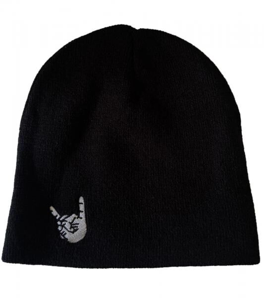 Eagles of Death Metal Unisex Beanie Baumwoll-M&uuml;tze im klassischen Schnitt Schwarz/Wei&szlig;