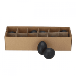 Eier schwarz 5 cm 12 Stück