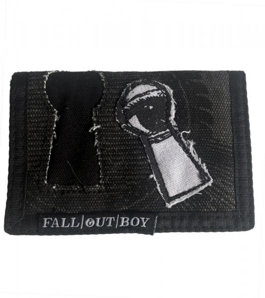 Fall Out Boy Portemonnaie Stilvolle Band-Brieftasche mit auff&auml;lligen Motiv Gothic-Style FW106079FOB Schwarz/Grau