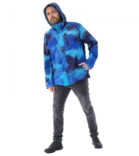 Formula E Camo Herren Regen-Jacke mit verstaubarer Kapuze nachhaltige Motorsport-Jacke Fr&uuml;hlingsjacke 701223598 001 Blau