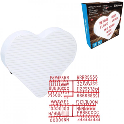 Grundig LED-Buchstaben-Schild „Herz“, batteriebetrieben, 26 cm