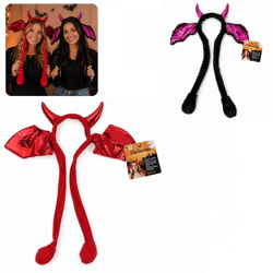 Halloween Stirnband mit beweglichen Ohren 55 cm 2fach sortiert