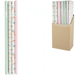Gift paper Happy Birthday 200 x 70 cm 4 assorted