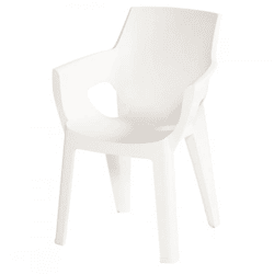 Hartman Stackable Garden Chair, Ivy White, 85 cm