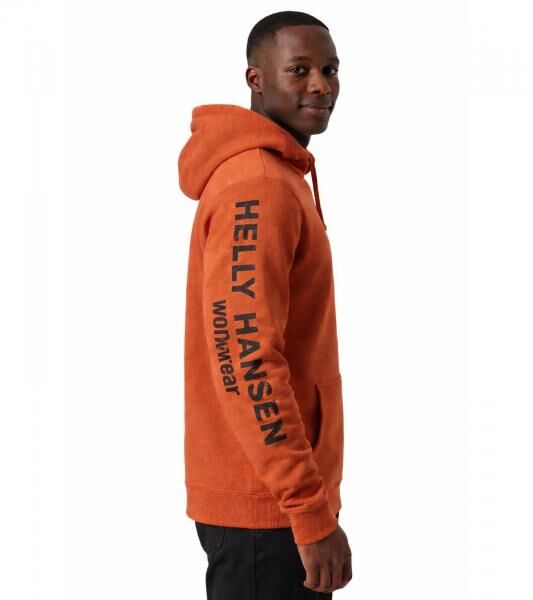 Helly Hansen Manchester Graphic Herren Hoodie Baumwoll-Pullover mit Kapuze 300 g/m&sup2; Sweat-Pullover 78380 290 Orange