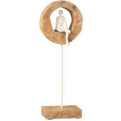 J-Line Bild „Figur“ Holzring 48 cm