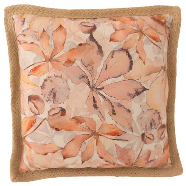 J-Line Kissen „Garden“ beige 48 x 48 cm