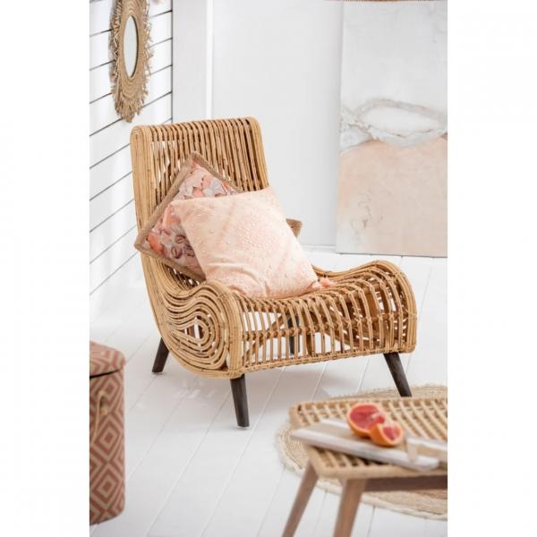 J-Line Kissen „Garden“ beige 48 x 48 cm
