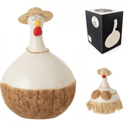 J-Line statue Chicken Coconut 23 cm 2 assorted