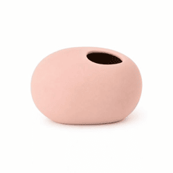 J-Line Vase, oval, pastellrosa, 16 cm
