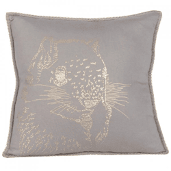 Kidsdepot Kissen „Eichhörnchen“, grau, 40 x 40 cm