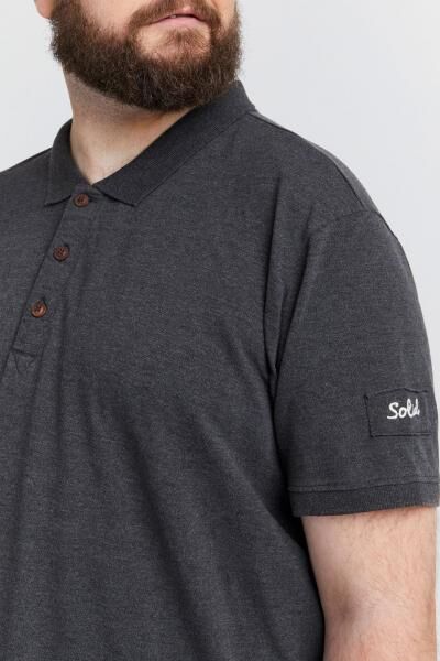 Klassisches SOLID SDTrip BT Herren Poloshirt Gro&szlig;e Gr&ouml;&szlig;en mit 3-Knopf-Leiste Shirt 21300885-ME-7989915 Blau